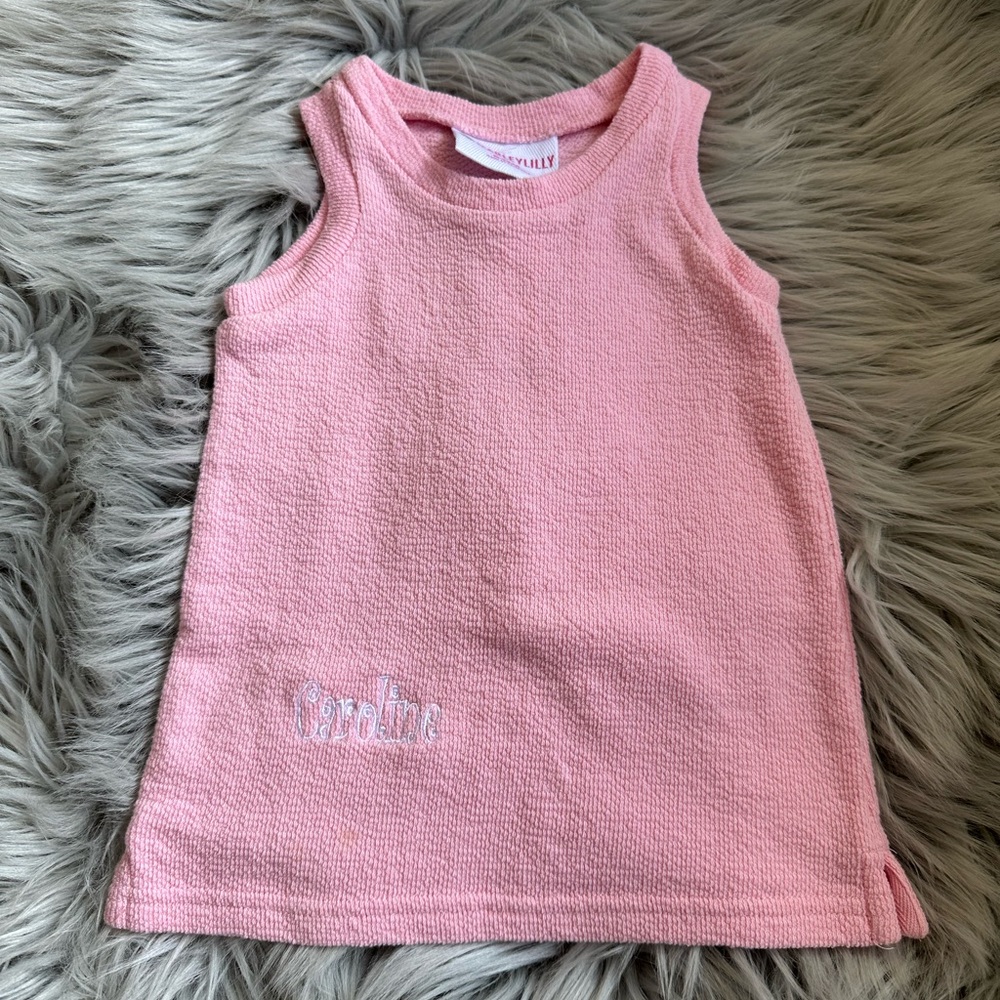 Caroline Pink Sleeveless Kids Dress